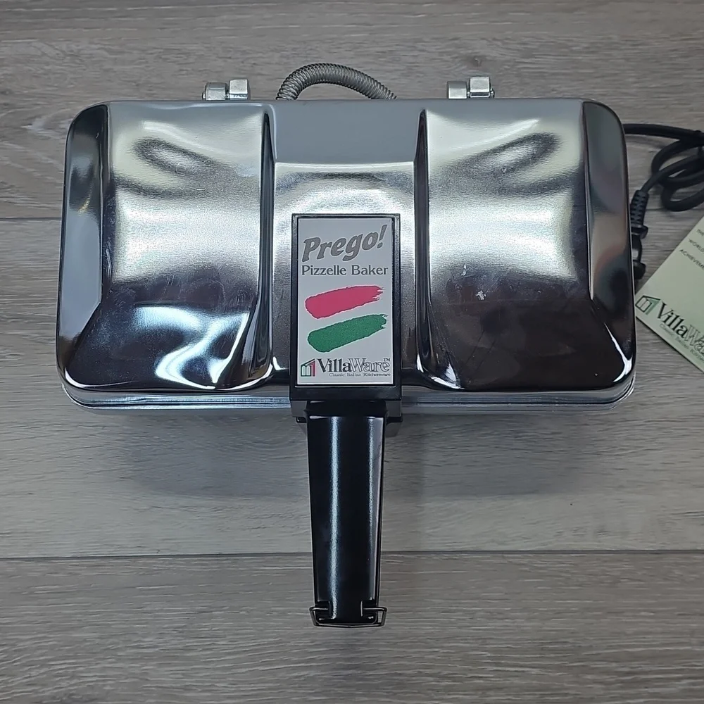 NWT Vintage VillaWare Prego Pizzelle Baker Belgian Waffle Maker Series II 3600